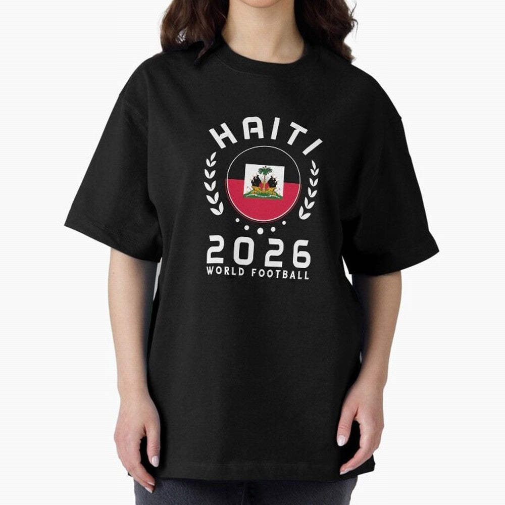 World Cup 2026 Haiti Football Fan Haitian Supporter T-Shirt_84687246 Oversized T-Shirt Support Iconic Players in FIFA World Cup 2026 USA Canada Mexico Capturing CR7 and Messi, Argentina and Brazil Energy, Champion Mindset, Group Stage Buzz,