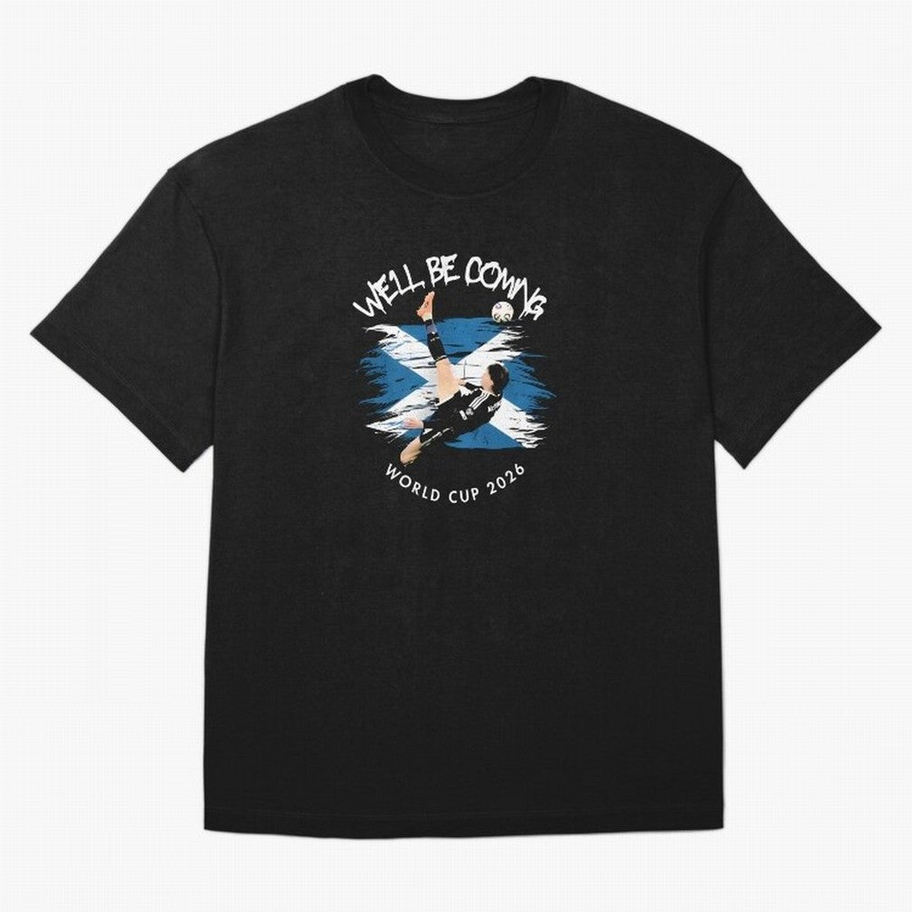 We'll be coming 2026 - Scotland World Cup 2026 ¨C Tartan Army Returns T-Shirt_83870657 Oversized T-Shirt Follow Global Football Passion for FIFA World Cup 2026 USA Canada Mexico, with Cristiano Ronaldo, Argentina, France and Brazil, Supporter