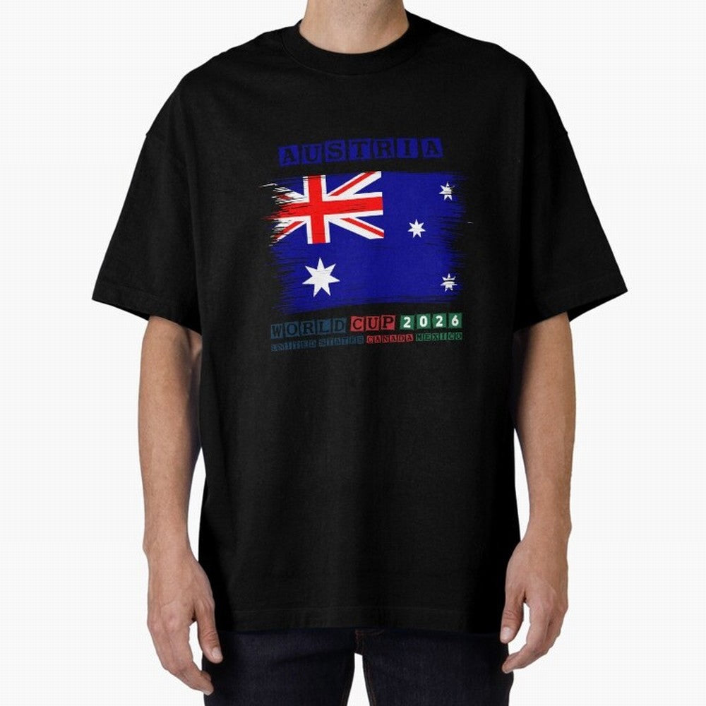 AUSTRIA WORLD CUP 2026 Oversized T-Shirt Honor the Beautiful Game during the FIFA World Cup 2026 Group Stage Journey through Neymar, Haaland and Cristiano Ronaldo Highlights, Argentina and Brazil Pride, Stadium Memories, Football Loyalty,