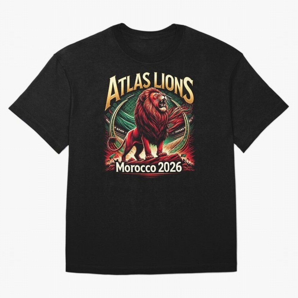 Morocco Football - World Cup 2026 Oversized T-Shirt Celebrate Football Dreams Across Global Football Passion for FIFA World Cup 2026, Connected to Cristiano Ronaldo, Haaland and CR7, France and Portugal, Stadium Memories, Football Loyalty,