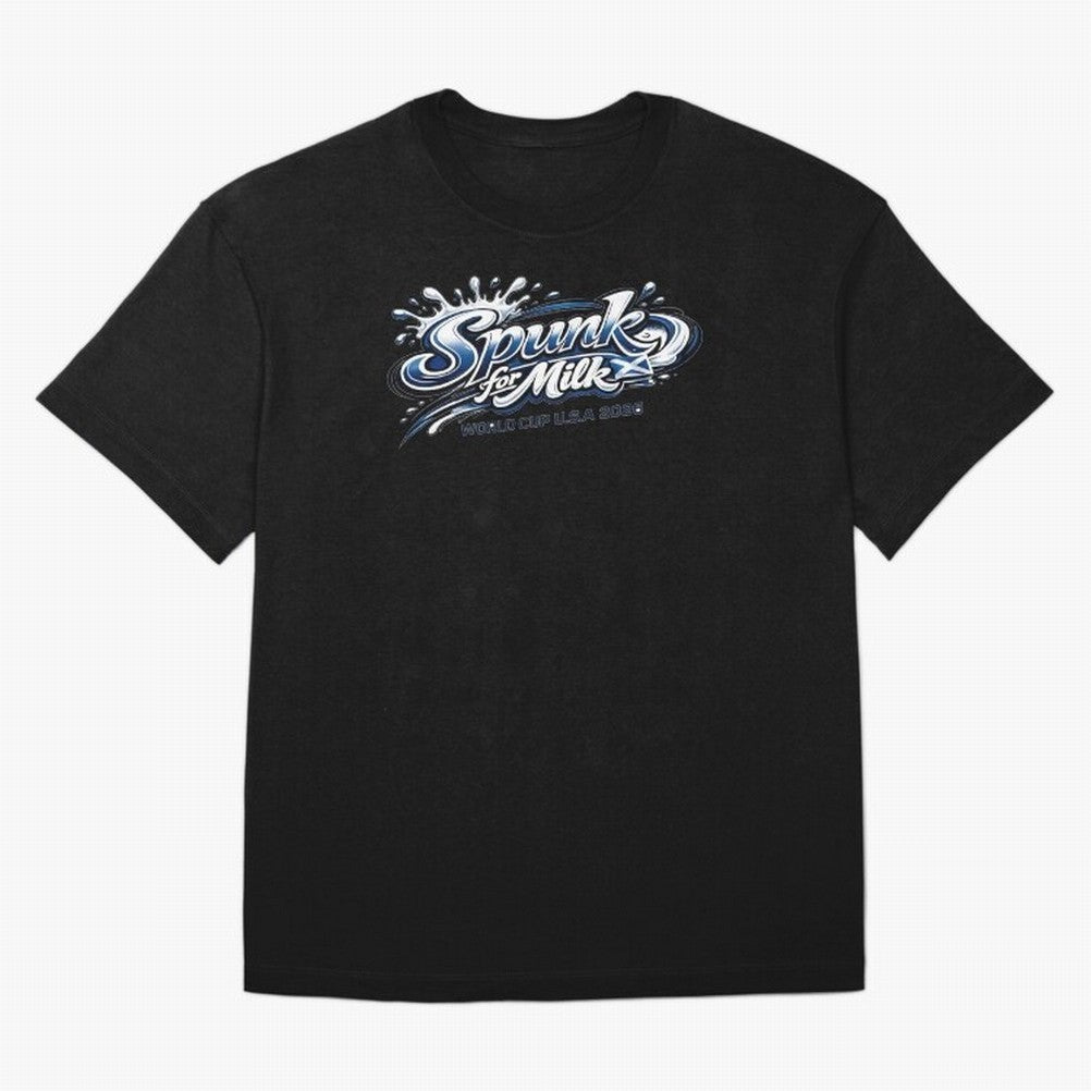 Spunk for Milk Oversized T-Shirt Make Every Kick Count in FIFA World Cup 2026 USA Canada Mexico for Fans of Neymar, Haaland and Cristiano Ronaldo and Portugal, Bringing Fan Favorite Moments, National Team Passion, Big Match Drama and Soccer
