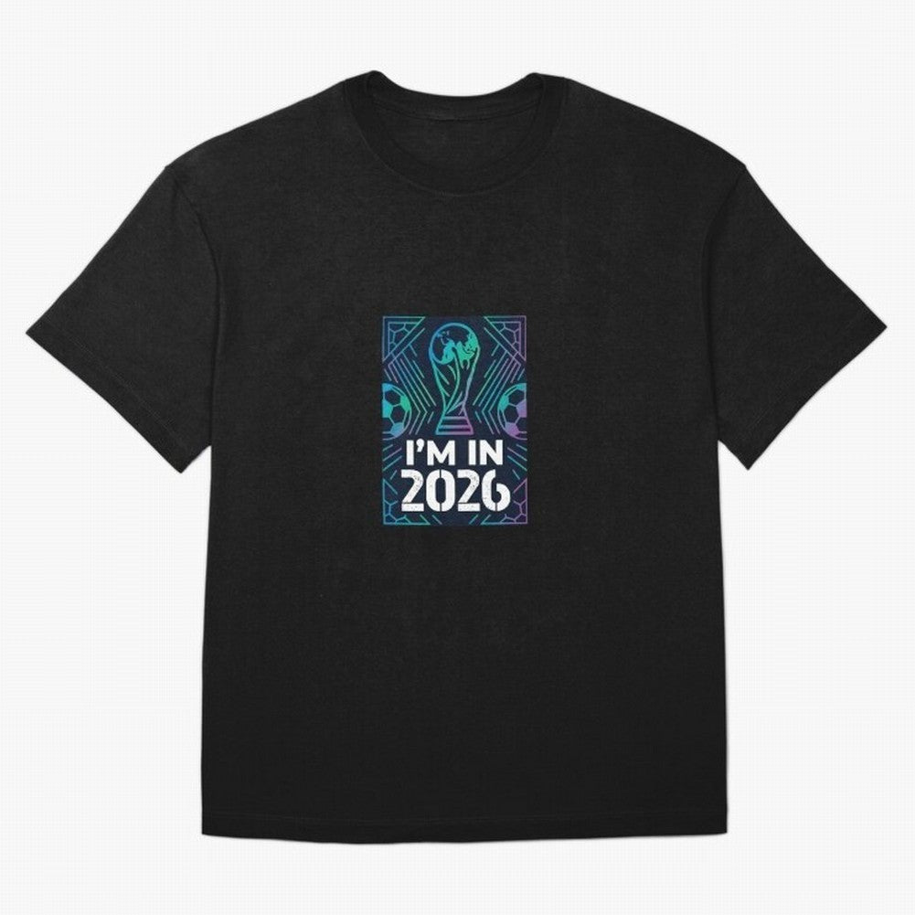 World Cup 2026 Oversized T-Shirt Join the Countdown to Global Football Passion for FIFA World Cup 2026 Group Stage, with Messi and Cristiano Ronaldo, England, Stadium Chants, National Pride, Trophy Dreams and Unforgettable Football Memories; Great