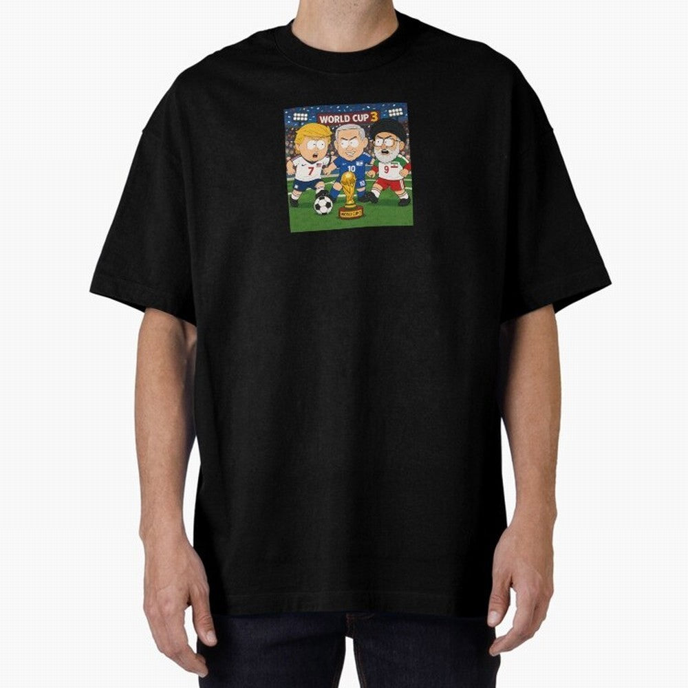 WORLD CUP 3 Oversized T-Shirt Bring International Match Energy to FIFA World Cup 2026 Group Stage Driven by Mbappe, Argentina Energy, Football Passion, Legendary Performances, Festival Vibes and Supporter Community; Perfect for People Who Love