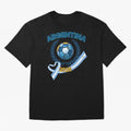 Argentina 2026 Oversized T-Shirt Turn Up for Global Football Passion for FIFA World Cup 2026 USA Canada Mexico, Featuring Messi, Neymar and Mbappe, Spain and Netherlands, Goal Celebration Energy, Supporter Heritage, Football Icons and Worldwide