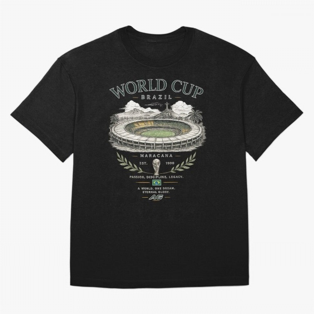 Brazil World Cup Maracana Streetwear Oversized T-Shirt Keep Football History Alive during Global Football Passion for FIFA World Cup 2026, Built around Cristiano Ronaldo, France, Football Passion, Legendary Performances, Festival Vibes and