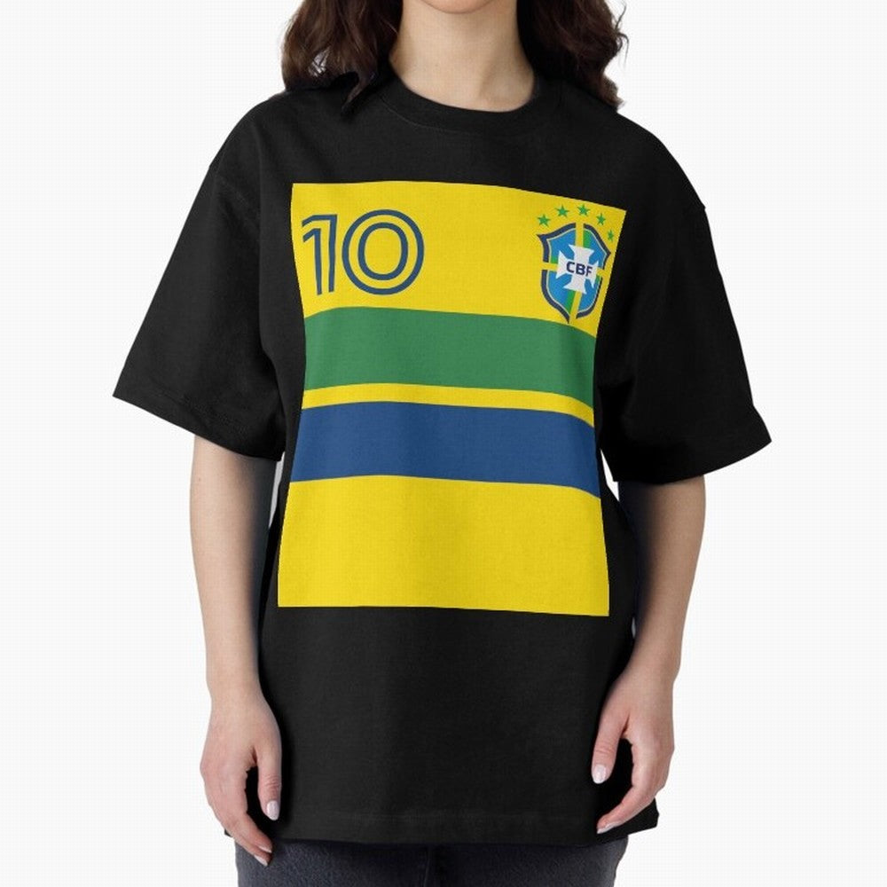 Brazil | 2026 World Cup Fan Apparel Oversized T-Shirt Feel the Trophy Chase of Global Football Passion for FIFA World Cup 2026 USA Canada Mexico, Capturing CR7 and Messi, Argentina, Game Day Rituals, Football Legends, Country Pride and the Road to