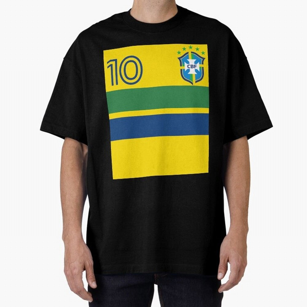 Brazil | 2026 World Cup Fan Apparel Oversized T-Shirt Feel the Trophy Chase of Global Football Passion for FIFA World Cup 2026 USA Canada Mexico, Capturing CR7 and Messi, Argentina, Game Day Rituals, Football Legends, Country Pride and the Road to