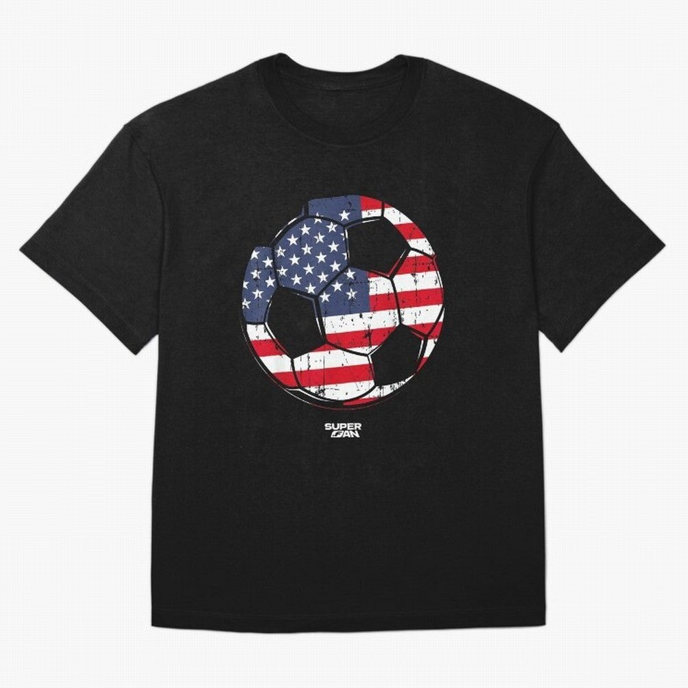 2026 USA Soccer Fan World Cup Oversized T-Shirt Refresh FIFA World Cup 2026 USA Canada Mexico Spirit, Celebrating Brazil, Messi, Vintage Soccer Flavor, Modern Football Stars, National Flags and Final Night Emotion; Perfect for Fans, Collectors,