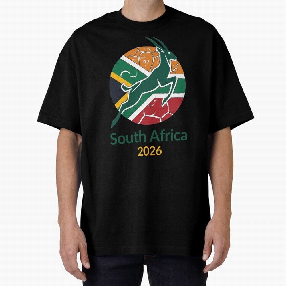 South Africa 2026 Oversized T-Shirt Celebrate Unforgettable Nights in FIFA World Cup 2026 for Fans of Neymar and Argentina, Bringing Worldwide Fan Energy, Dramatic Goals, Stadium Lights and Championship Celebrations; Created for Match Day Parties,