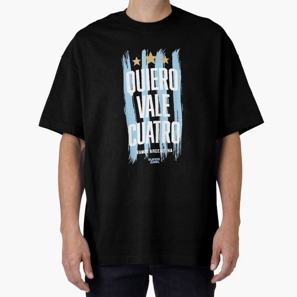 Argentinian Soccer Fan World Cup 2026 Oversized T-Shirt Back the Journey through FIFA World Cup 2026 Group Stage for Fans of Haaland and Mbappe and Spain, Bringing Champion Mindset, Group Stage Buzz, Knockout Tension and Passionate Fan Culture;