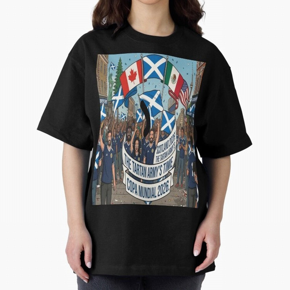Scotland World Cup 2026 Oversized T-Shirt Carry National Pride through the FIFA World Cup 2026 USA Canada Mexico Journey through Mbappe Highlights, Argentina Pride, Global Supporter Spirit, Legendary Goals, National Colors and Tournament