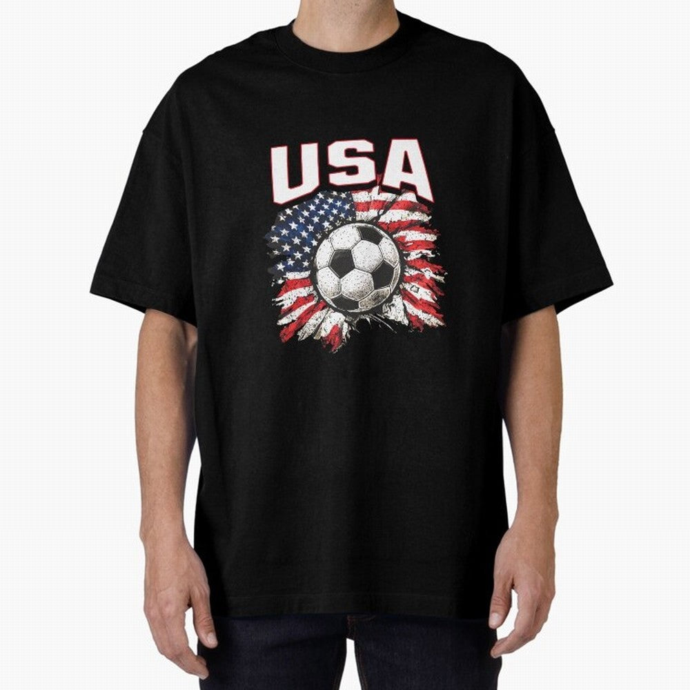2026 Cup Flag Soccer Pride Fun Family USA Oversized T-Shirt Celebrate Fan Favorites in Match Day Hype around FIFA World Cup 2026 USA Canada Mexico, Mbappe and Neymar, Spain, Tournament Hype, Historic Matchups, Family Viewing Parties and Global
