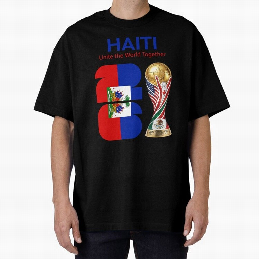 World Cup 2026, IMG 024, HAITI 014 Oversized T-Shirt Relive the Noise and Pride of FIFA World Cup 2026 USA Canada Mexico for Fans of Messi, CR7 and Mbappe and Argentina and Brazil, Bringing Football Festival Excitement, Trophy Ambitions, Country