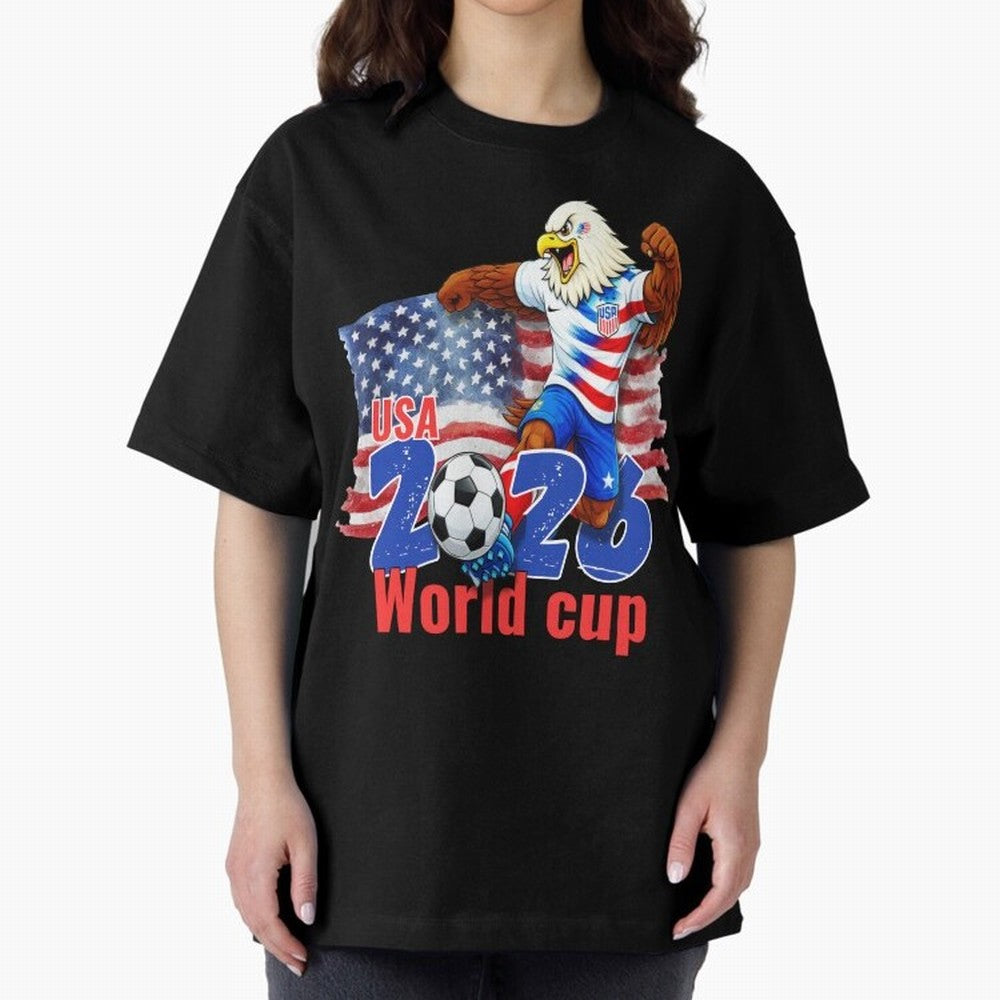 USA 2026 WORLD CUP Oversized T-Shirt Make Your Look Match Match Day Hype around FIFA World Cup 2026 Group Stage, Cristiano Ronaldo, Brazil, Supporter Pride, Iconic Celebrations, Legendary Names and Global Match Day Energy; Perfect for People Who
