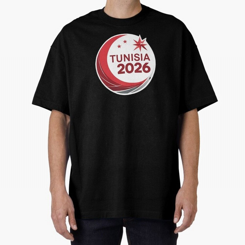 Tunisia 2026 Oversized T-Shirt Join Supporters Worldwide for Global Football Passion for FIFA World Cup 2026 Group Stage, Celebrating CR7, Argentina, Fan Favorite Moments, National Team Passion, Big Match Drama and Soccer History; Made for Die Hard