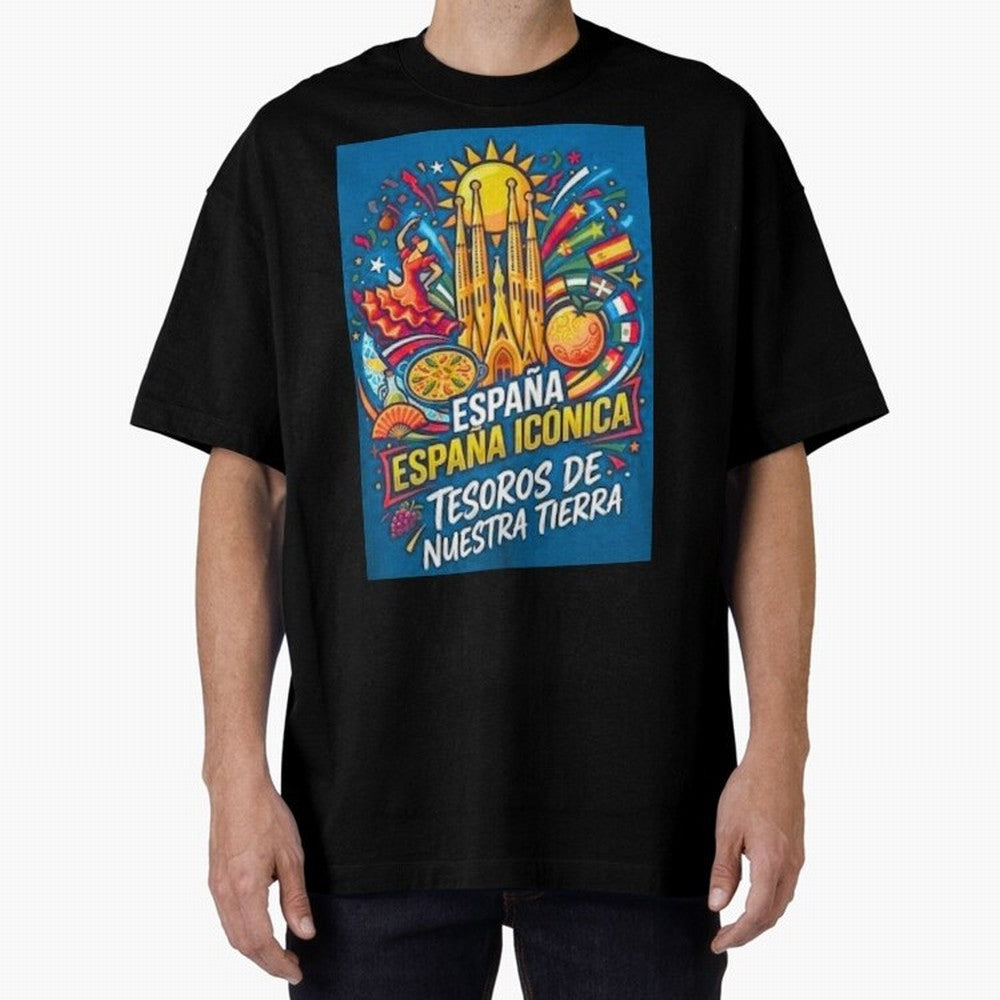 Spain Oversized T-Shirt Feel the Trophy Chase of Global Football Passion for FIFA World Cup 2026 USA Canada Mexico, with Neymar, Haaland and Cristiano Ronaldo, England and Germany, Champion Mindset, Group Stage Buzz, Knockout Tension and Passionate
