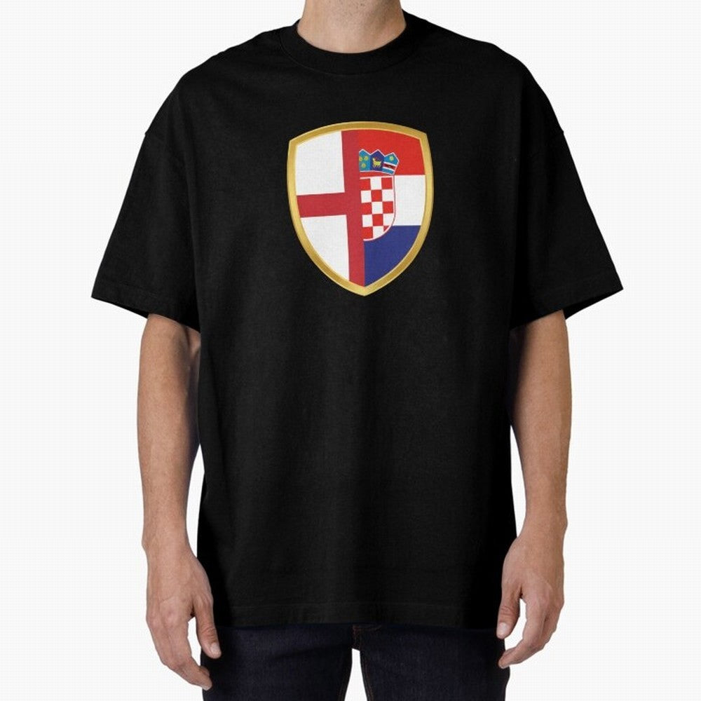 FIFA World Cup - England v Croatia Oversized T-Shirt Show Your Love for FIFA World Cup 2026 USA Canada Mexico for Fans of Cristiano Ronaldo, Haaland and CR7 and Portugal, Bringing Worldwide Fan Energy, Dramatic Goals, Stadium Lights and