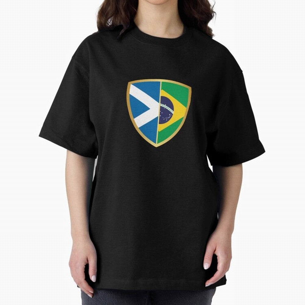 FIFA World Cup -Scotland v Brazil Oversized T-Shirt Honor the Football Icons of FIFA World Cup 2026 Group Stage Spirit, Featuring Portugal, Spain and Germany, Cristiano Ronaldo, Sports Nostalgia, International Competition, Famous Players and