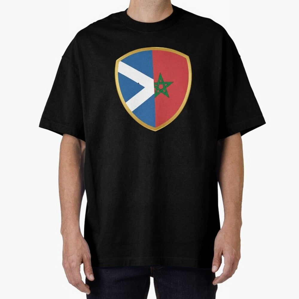 FIFA World Cup -Scotland v Morocco Oversized T-Shirt Carry the Dream of FIFA World Cup 2026 USA Canada Mexico for Fans of Cristiano Ronaldo, Haaland and CR7 and Argentina and Brazil, Bringing Retro Football Energy, Iconic Rivalries, Trophy Chase