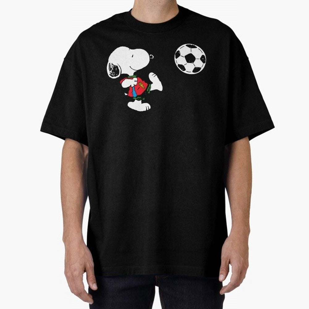 SNOOPY Football - FIFA World Cup 2026 Oversized T-Shirt Bring Legendary Rivalry Energy to FIFA World Cup 2026 Group Stage Spirit, Connected to Portugal, Messi and Cristiano Ronaldo, Match Day Excitement, Supporter Culture, Golden Goals and Global