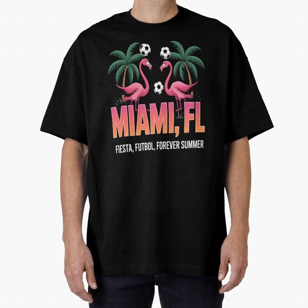 2026 soccer city - Miami FL - canada soccer - mexico soccer - north america soccer - 2026 soccer - world football 2026 - funny soccer shirt - patriotic soccer - sarcastic soccer Oversized T-Shirt Follow the Road to Global Football Passion for FIFA