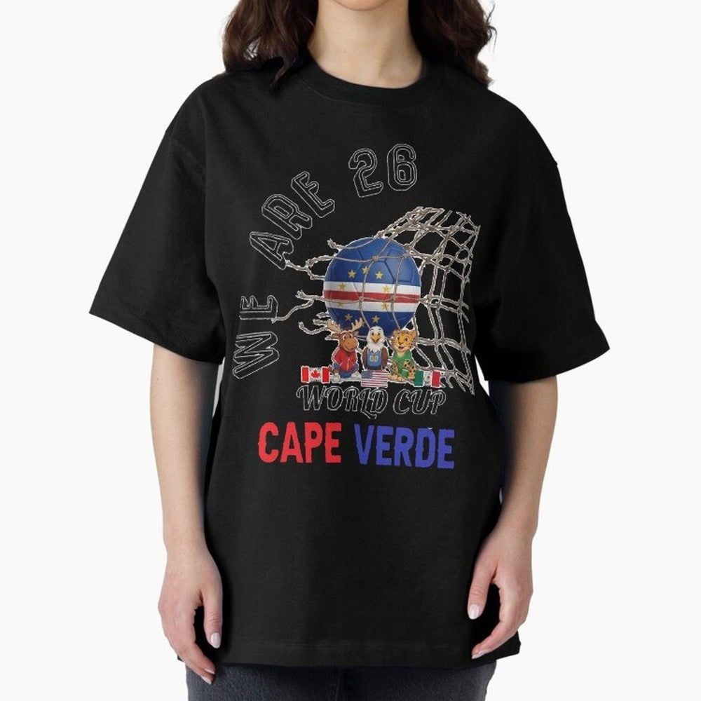 World cup 26 - Cape Verde Oversized T-Shirt Celebrate Unforgettable Nights in the FIFA World Cup 2026 Group Stage Journey through Neymar Highlights, Argentina Pride, Football History, Final Match Energy, Crowd Noise and Once in a Lifetime Moments;
