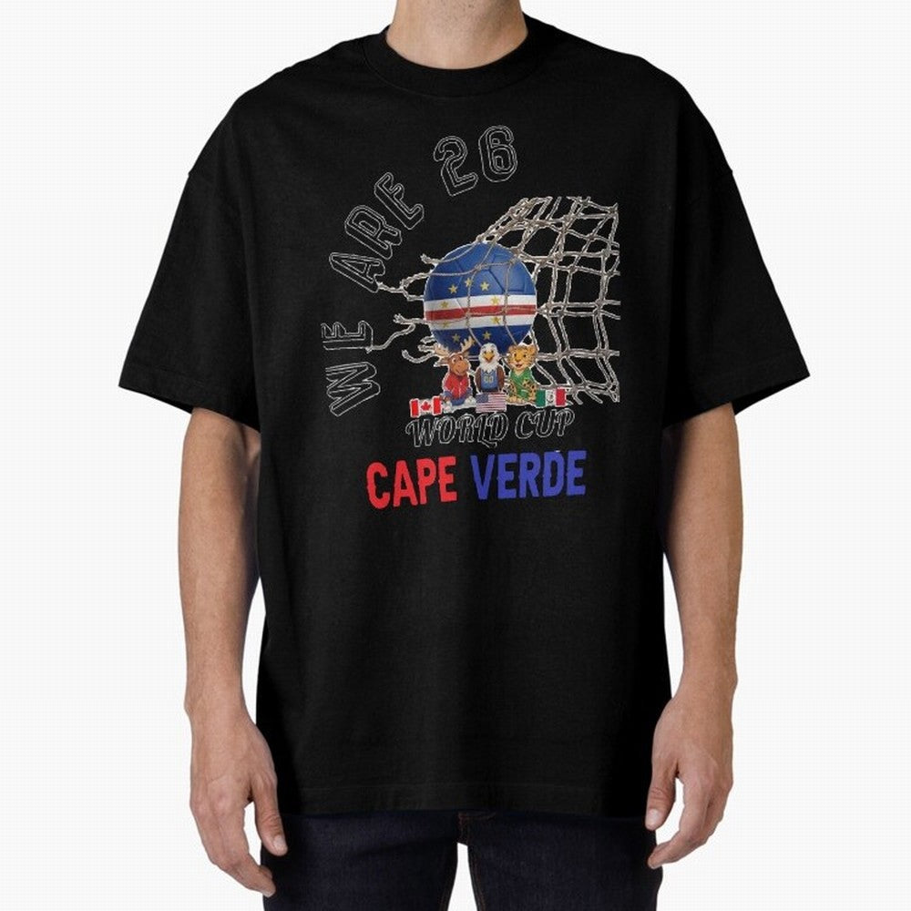 World cup 26 - Cape Verde Oversized T-Shirt Celebrate Unforgettable Nights in the FIFA World Cup 2026 Group Stage Journey through Neymar Highlights, Argentina Pride, Football History, Final Match Energy, Crowd Noise and Once in a Lifetime Moments;