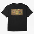 Ornate Soccer Emblem with Flags Oversized T-Shirt Relive Legendary Nights from FIFA World Cup 2026 USA Canada Mexico for Fans of Messi and France, Bringing Sports Nostalgia, International Competition, Famous Players and Unforgettable Victories;