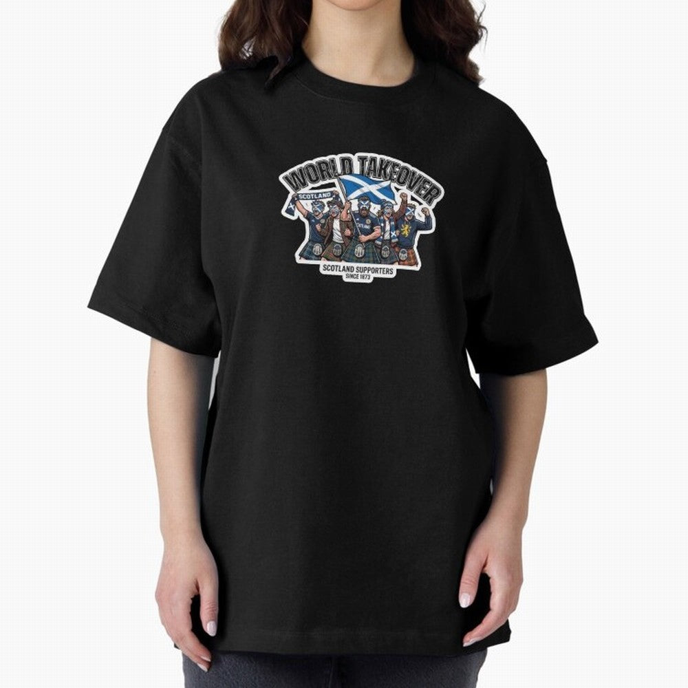Scotland Soccer Fans Tartan Power Sticker 2026 Football Supporters Oversized T-Shirt Join the Countdown to FIFA World Cup 2026 USA Canada Mexico Featuring Mbappe, Netherlands Energy, Stadium Memories, Football Loyalty, International Chants and