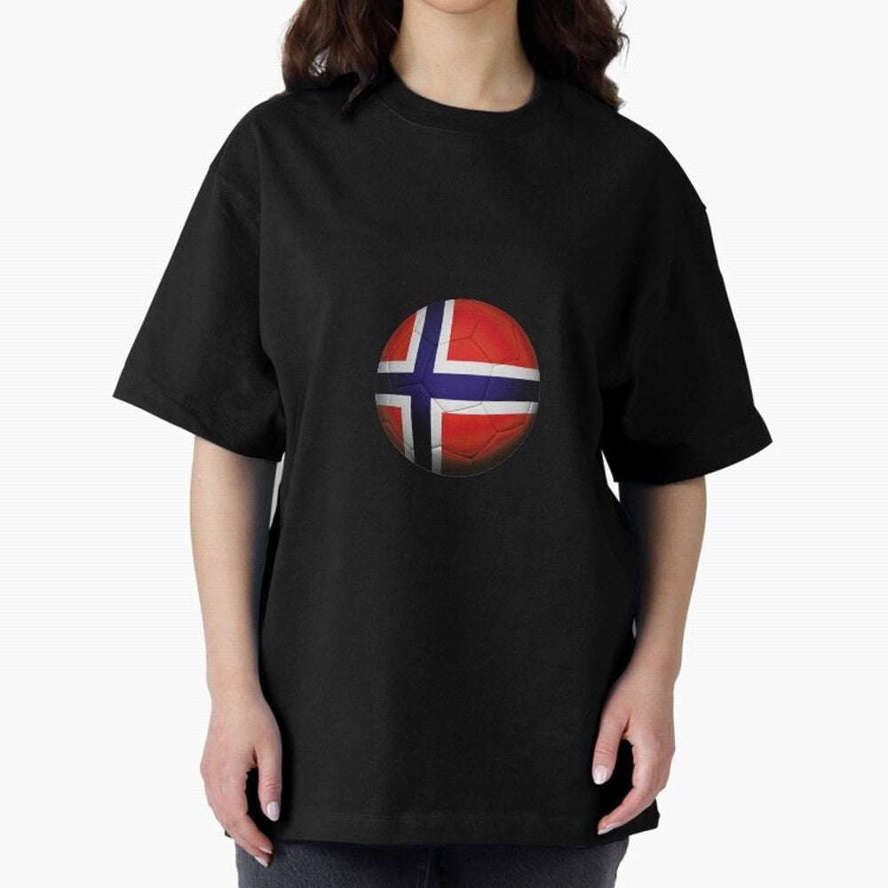 Norway Football Oversized T-Shirt Represent Football Lovers during FIFA World Cup 2026 Group Stage Made for Mbappe and Neymar, Germany Energy, Classic Soccer Heritage, Championship Pressure, Fan Loyalty and International Pride; Great for Supporters