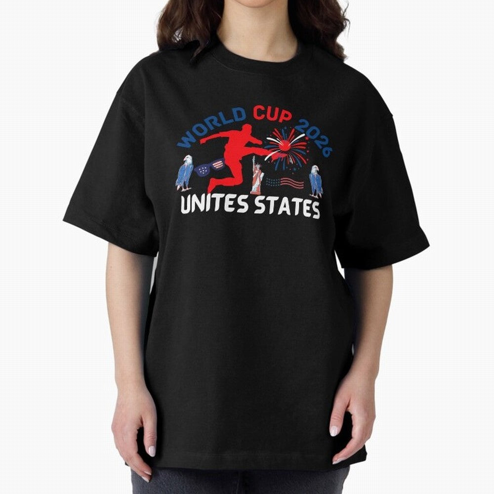 World cup 2026 unisex T-shirt World cup soccer North America 2026 Soccer World cup 26 USA Oversized T-Shirt Bring Stadium Energy to FIFA World Cup 2026 USA Canada Mexico Featuring Messi and Cristiano Ronaldo, Portugal Energy, Global Supporter