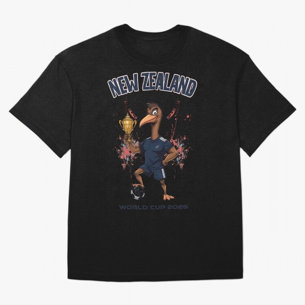 New Zealand - World Cup 2026 Oversized T-Shirt Bring a Champion Mindset to the FIFA World Cup 2026 USA Canada Mexico Journey through Messi, Neymar and Mbappe Highlights, Spain and Netherlands Pride, Fan Favorite Moments, National Team Passion, Big
