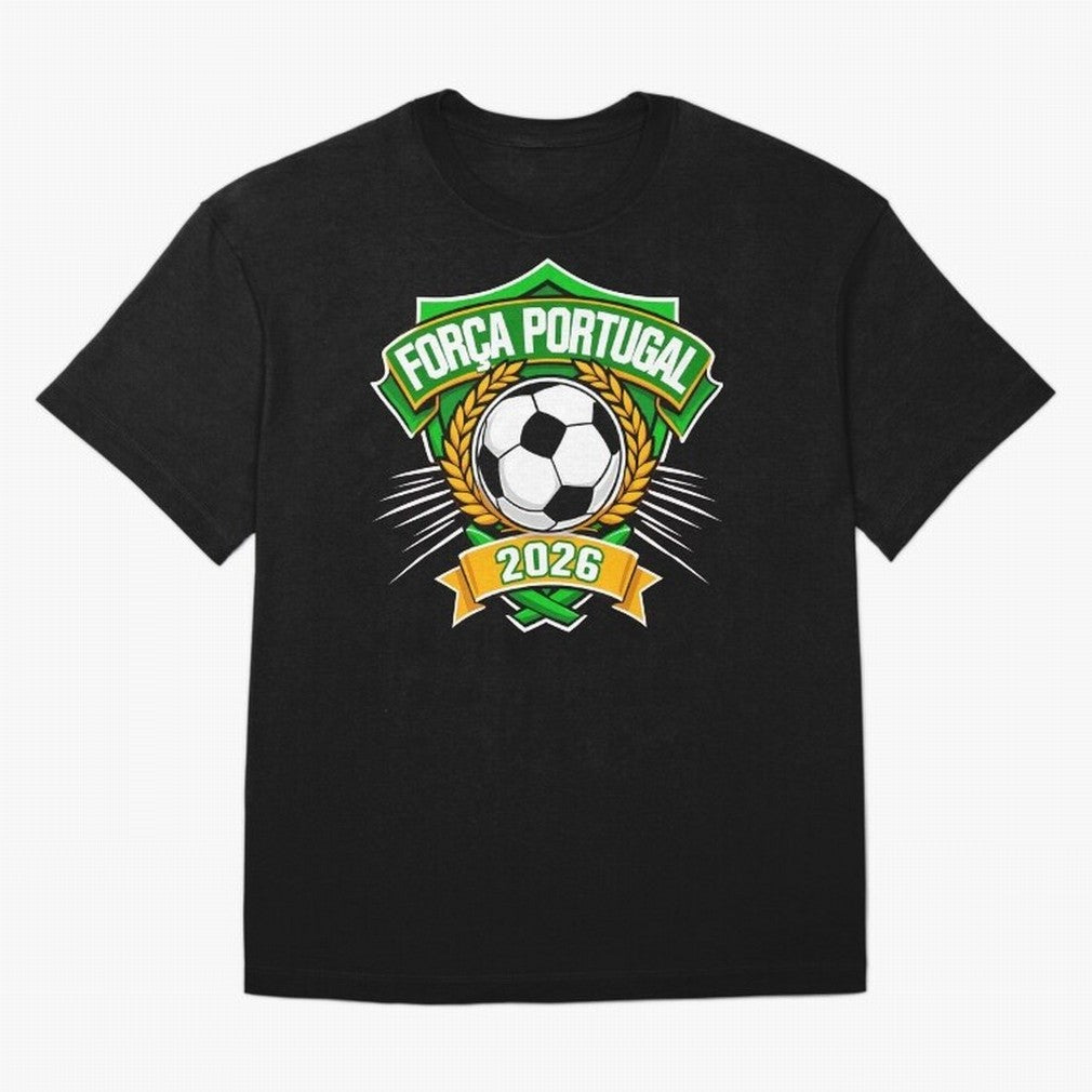 Portugal Fan Art for World Cup 2026 Oversized T-Shirt Represent the Passion of FIFA World Cup 2026 USA Canada Mexico for Fans of CR7 and Argentina, Bringing Game Day Rituals, Football Legends, Country Pride and the Road to the Final; Created for
