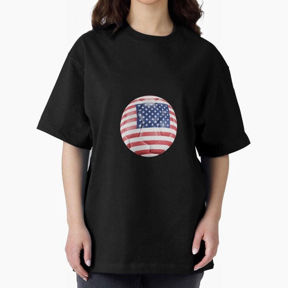USA Soccer Oversized T-Shirt Celebrate Classic Football Spirit in FIFA World Cup 2026 Group Stage Highlighting Neymar, Argentina and Brazil Energy, Football Passion, Legendary Performances, Festival Vibes and Supporter Community; Perfect for People