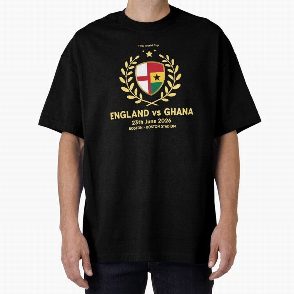 FIFA World Cup - England v Ghana Oversized T-Shirt Show Support during the FIFA World Cup 2026 Group Stage Journey through Neymar Highlights, France Pride, Vintage Soccer Flavor, Modern Football Stars, National Flags and Final Night Emotion;