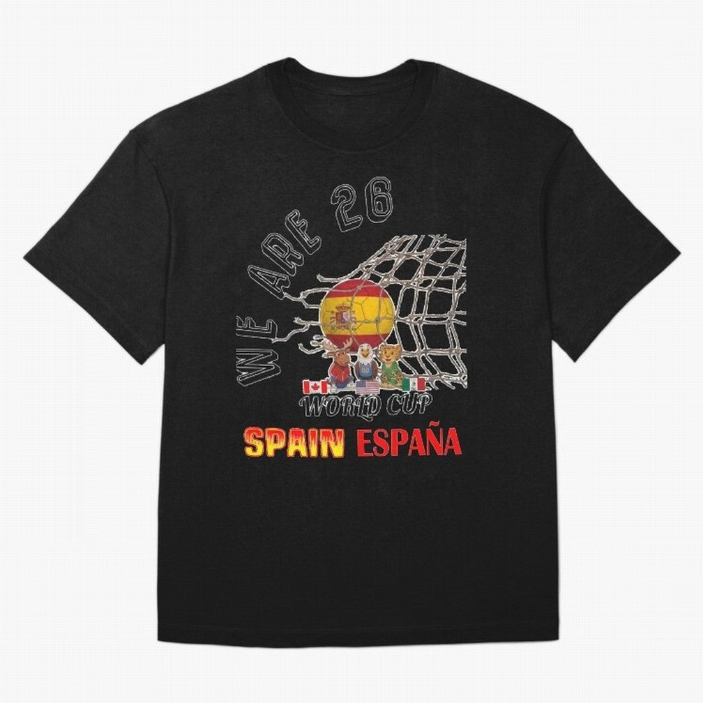 World cup 26 - Spain Oversized T-Shirt Fuel Your Fan Pride for Match Day Hype around FIFA World Cup 2026, CR7 and Messi, Spain, Football History, Final Match Energy, Crowd Noise and Once in a Lifetime Moments; Made for Collectors Who Enjoy Iconic