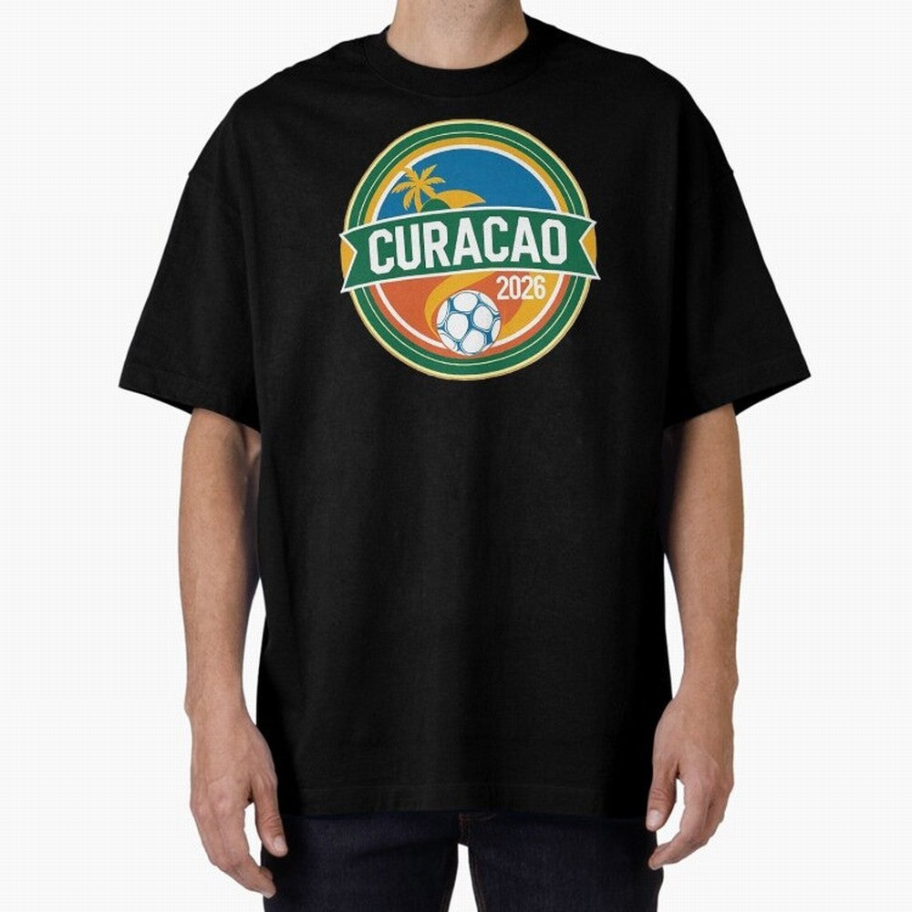 Curacao WC 2026 Oversized T-Shirt Bring World Football Passion into FIFA World Cup 2026 Spirit, Connected to Germany, Mbappe, Fan Favorite Moments, National Team Passion, Big Match Drama and Soccer History; Created for Match Day Parties, Soccer