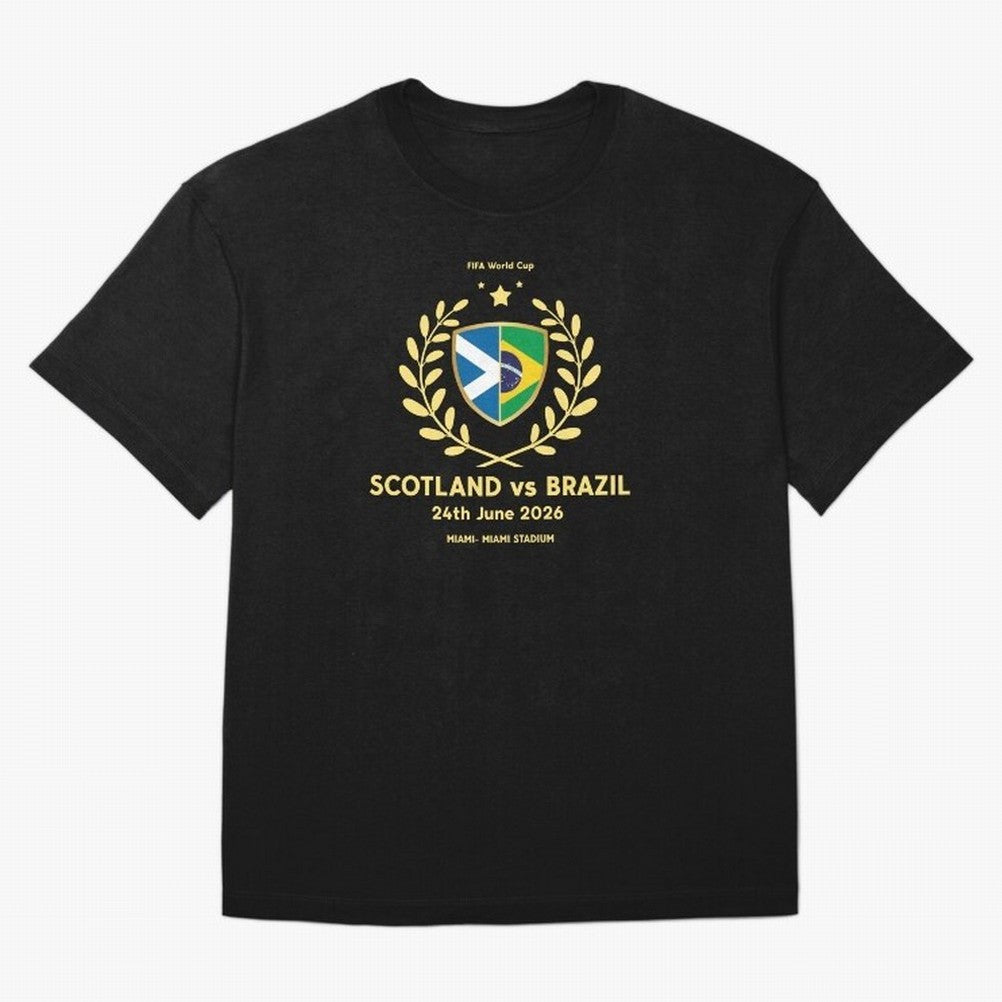 FIFA World Cup - Scotland v Brazil Oversized T-Shirt Celebrate Classic Football Spirit in FIFA World Cup 2026 Group Stage for Fans of Messi, CR7 and Mbappe and Spain, Bringing Fan Favorite Moments, National Team Passion, Big Match Drama and Soccer