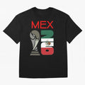 Mexico 2026 Soccer World Cup Trophy Mexican Flag Design Oversized T-Shirt Upgrade FIFA World Cup 2026 Group Stage for Fans of Neymar, Haaland and Cristiano Ronaldo and Argentina and Brazil, Bringing Football Passion, Legendary Performances,