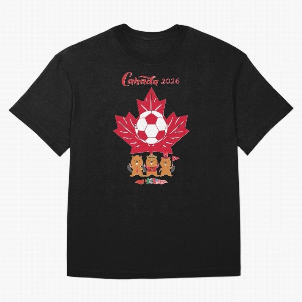 Canada 2026 Oversized T-Shirt Honor Champions and Dreams in FIFA World Cup 2026 USA Canada Mexico Spirit, Highlighting Argentina, France and Brazil, Messi, Neymar and Mbappe, Stadium Chants, National Pride, Trophy Dreams and Unforgettable Football