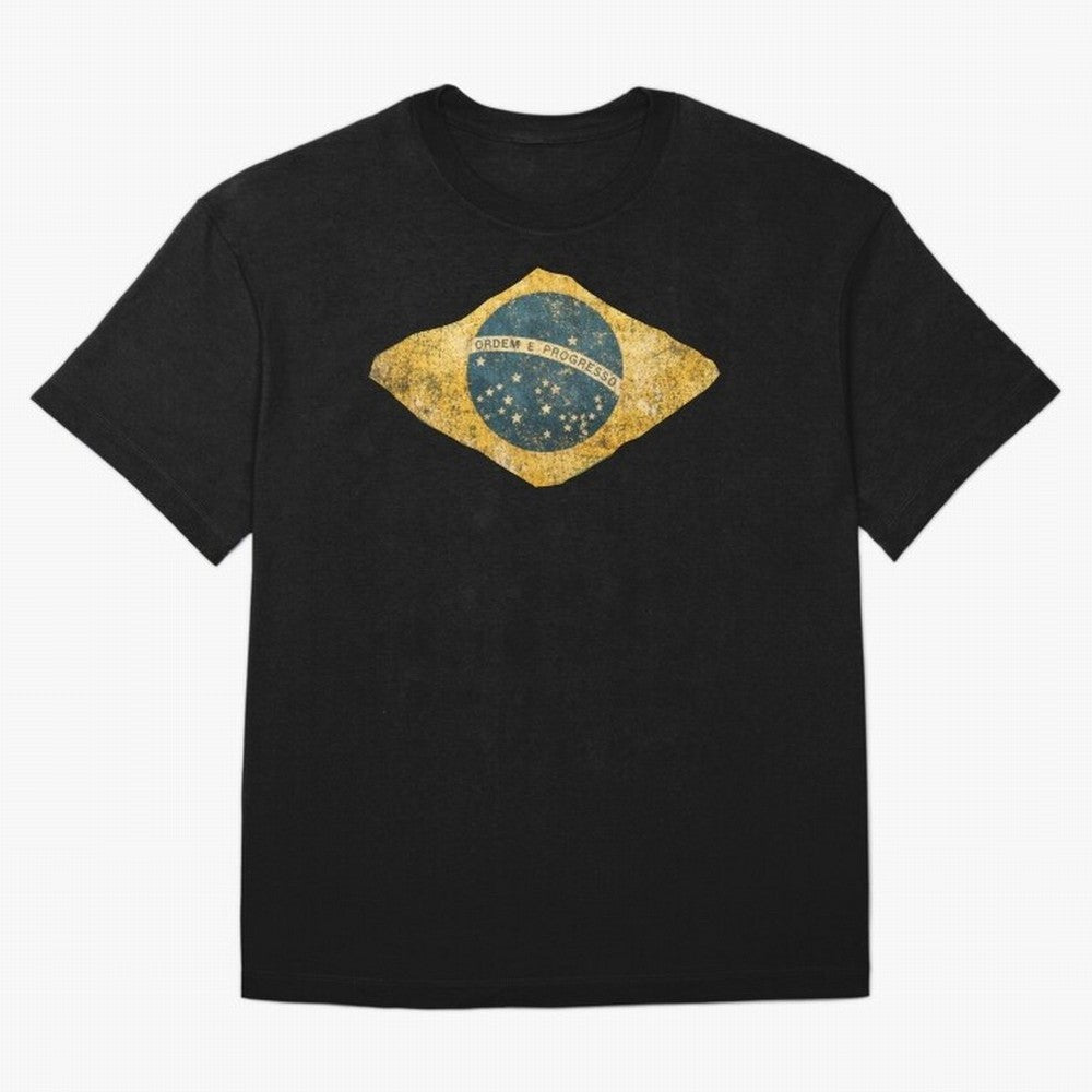 Vintage Brazil Flag Soccer Fan Design Oversized T-Shirt Celebrate the Magic of FIFA World Cup 2026 Group Stage Capturing Messi, Portugal, Spain and Germany Energy, Worldwide Fan Energy, Dramatic Goals, Stadium Lights and Championship Celebrations;