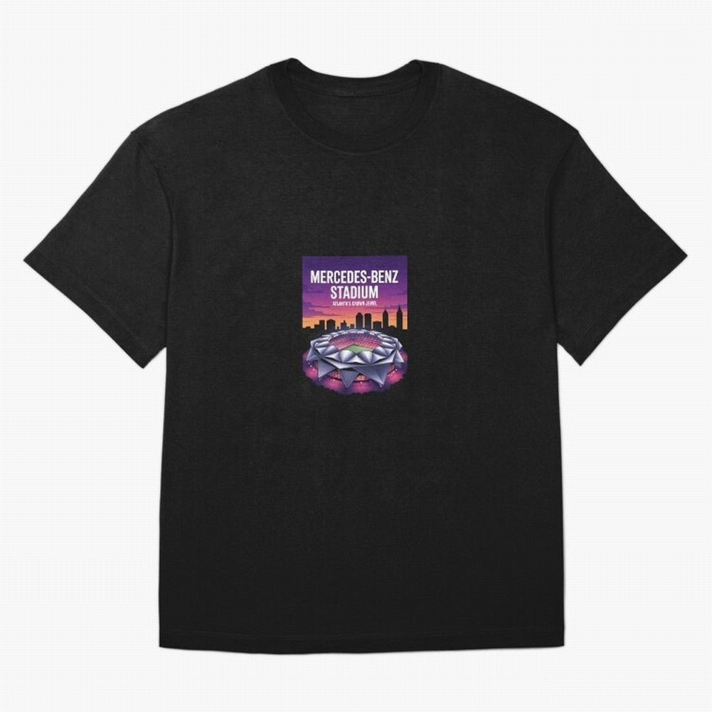 Atlanta Stadium Oversized T-Shirt Celebrate Fan Favorites in Match Day Hype around FIFA World Cup 2026 Group Stage, Messi, CR7 and Mbappe, Germany, Sports Nostalgia, International Competition, Famous Players and Unforgettable Victories; Perfect for