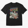 Soccer Mom Powered By Coffee And FIFA World Cup 2026 Funny USA Football Design Oversized T-Shirt Show Match Day Excitement for the FIFA World Cup 2026 Group Stage Journey through Messi, Neymar and Mbappe Highlights, Brazil, Portugal and Argentina