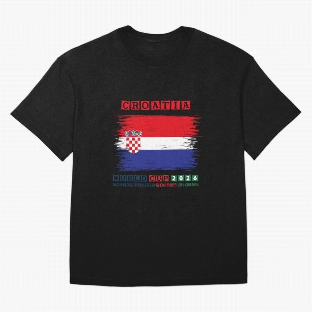 CROATIA WORLD CUP 2026 Oversized T-Shirt Make Every Kick Count in FIFA World Cup 2026 Group Stage Filled with CR7 and Messi, Netherlands Energy, Football Festival Excitement, Trophy Ambitions, Country Rivalries and Star Player Buzz; Great for
