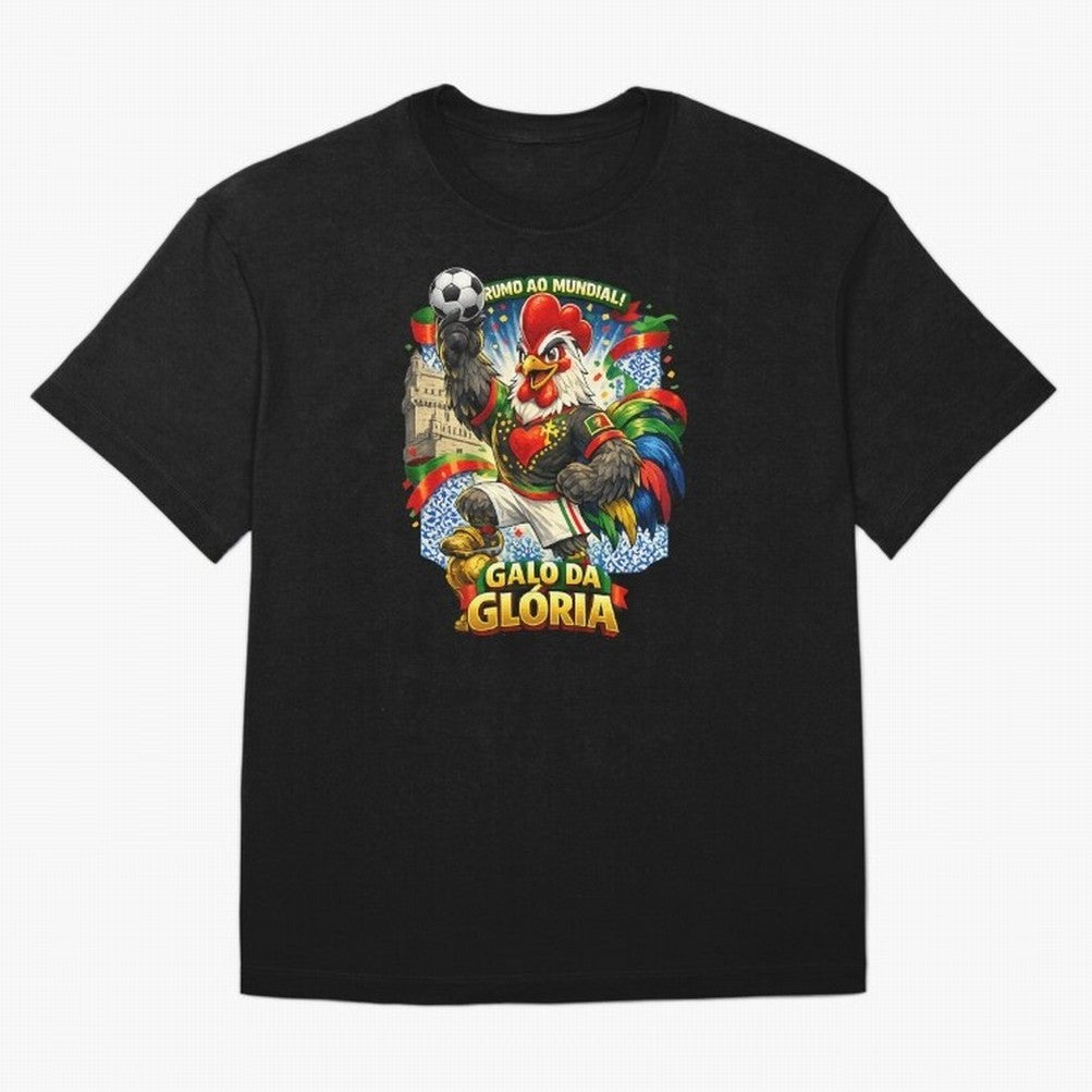 Portugal Rooster World Cup 2026 Fan Art Oversized T-Shirt Keep the Legacy of FIFA World Cup 2026 Group Stage Made for Mbappe, Argentina Energy, Worldwide Fan Energy, Dramatic Goals, Stadium Lights and Championship Celebrations; Built for Supporters