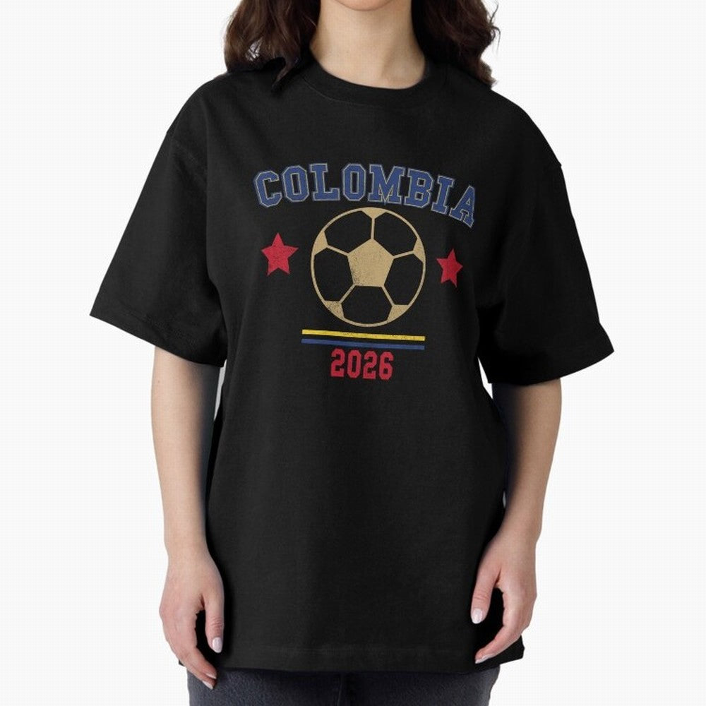 Colombia ¡ª Vintage Soccer Tee Oversized T-Shirt Celebrate Fan Favorites in Match Day Hype around FIFA World Cup 2026 Group Stage, Messi, Brazil, Portugal and Argentina, Supporter Pride, Iconic Celebrations, Legendary Names and Global Match Day