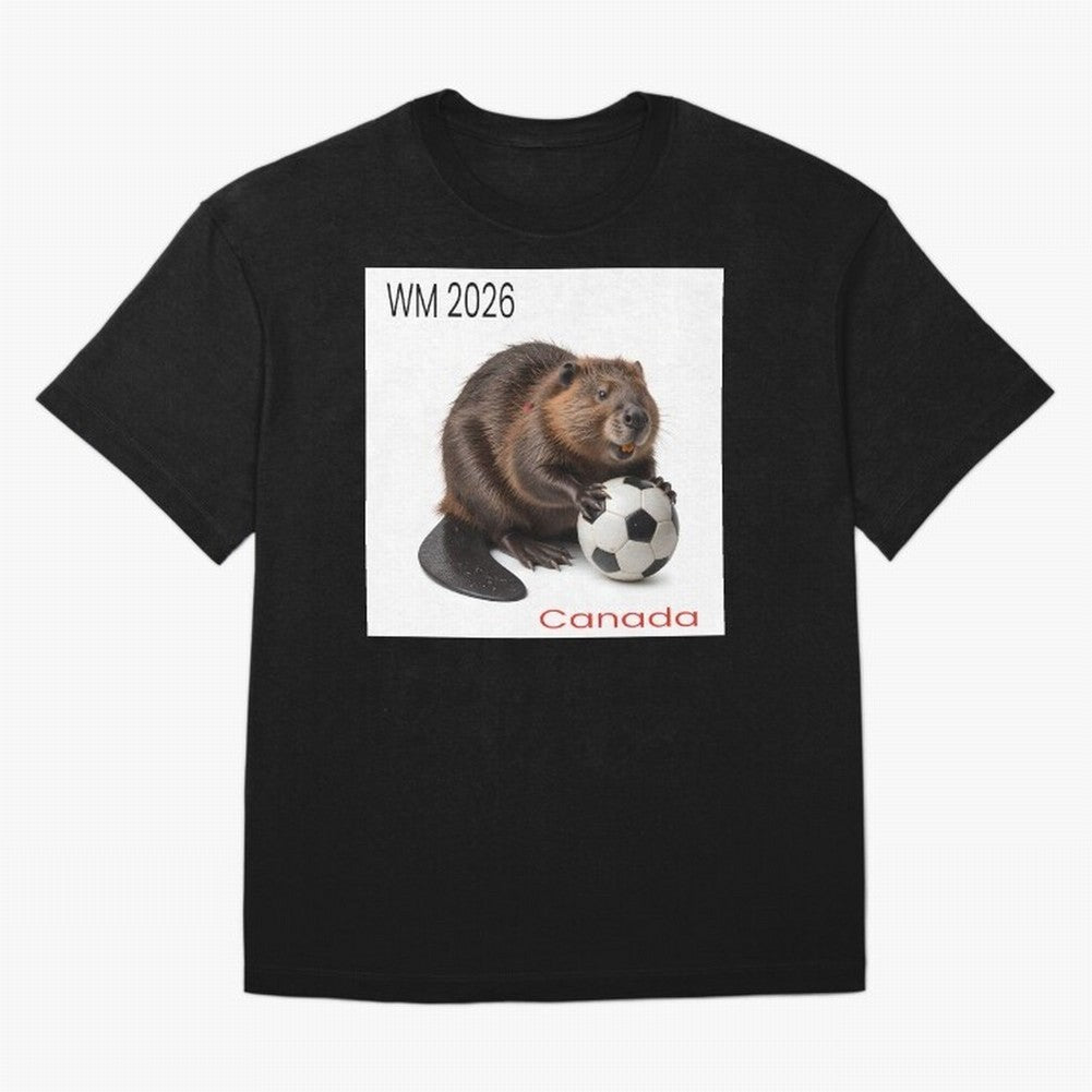 Canadian beaver invites you to World Cup 2026 in USA, Canada and Mexico Oversized T-Shirt Support Iconic Players in FIFA World Cup 2026 for Fans of CR7 and Portugal, Spain and Germany, Bringing Match Day Excitement, Supporter Culture, Golden Goals