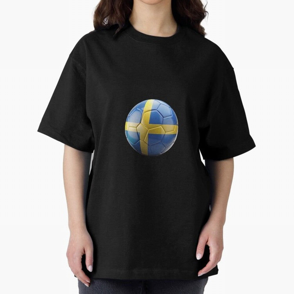 Sweden Football Oversized T-Shirt Celebrate Fan Culture around Match Day Hype around FIFA World Cup 2026 Group Stage, Neymar, Spain, Stadium Memories, Football Loyalty, International Chants and Championship Tradition; Made for Die Hard Supporters,