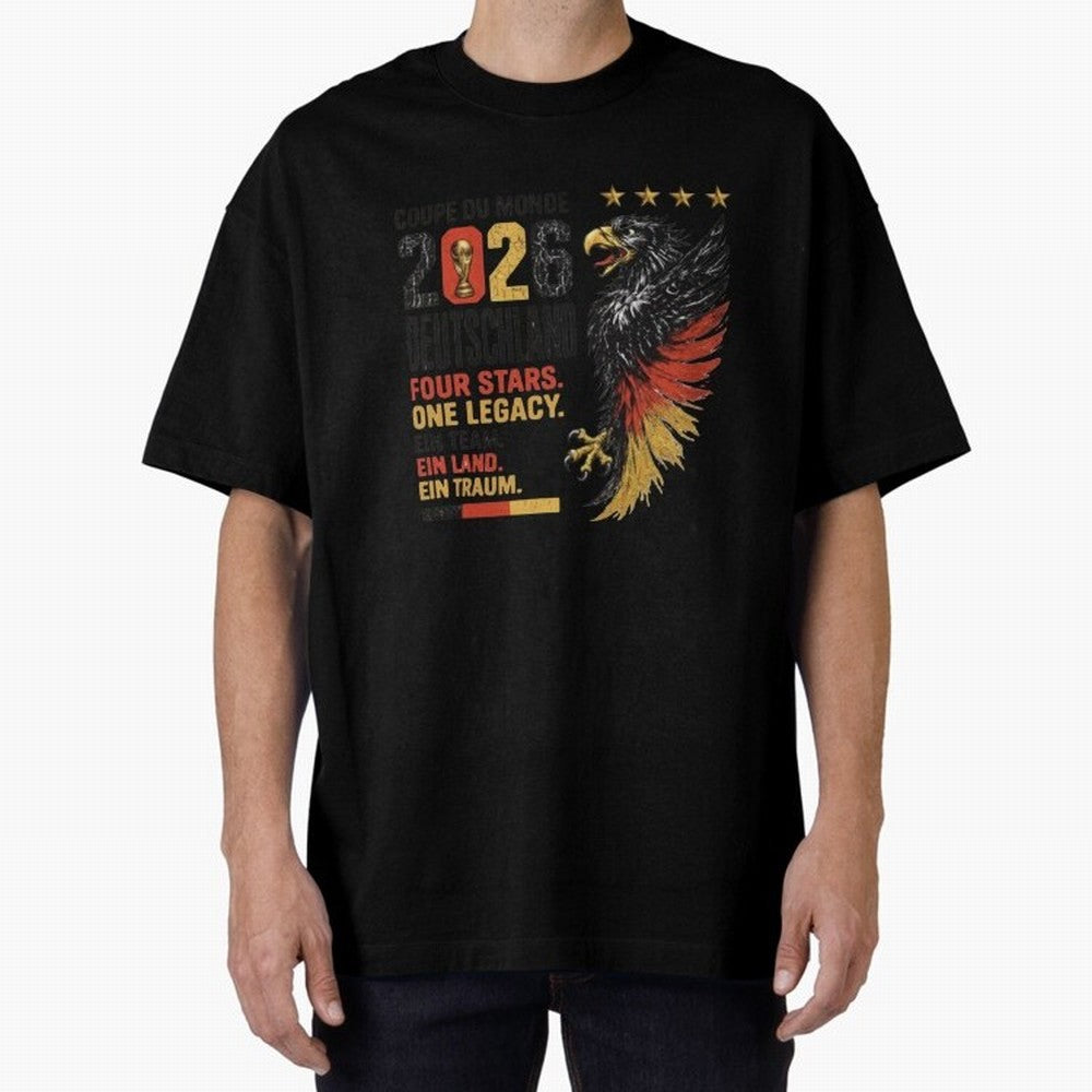 Germany Soccer World Cup 2026 Eagle Vintage Design Oversized T-Shirt Back Your Heroes with Match Day Hype around FIFA World Cup 2026 USA Canada Mexico, Mbappe, Portugal, Spain and Germany, Global Supporter Spirit, Legendary Goals, National Colors