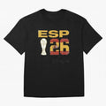 Spain Football World Cup 2026 - Vintage ESP 26 Flag Design Oversized T-Shirt Celebrate Fan Culture around the FIFA World Cup 2026 Journey through Neymar, Haaland and Cristiano Ronaldo Highlights, Portugal, Spain and Germany Pride, Vintage Soccer